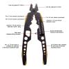Aluminum Alloy RC Shock Absorber Pliers RC Crawler Shocks Multifunction Pliers RC Rod Ends Disassemble Tools for Traxxas Arrma Axial Losi Redcat Racing Cars Trucks (Black&Gold) view 2