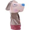 HABA Dog Hand Puppet with Interactive Grabbing Feature Where Puppeteer's Fingers Become Arms of The Animal view 1