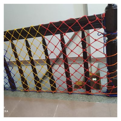 AWSAD Color Nylon Rope Safe Net Children's Railing Stair Balcony Protective Netting 10cm Grid for Decoration,Balcony Stairs Anti-Fall Net Color : 6mm Rope, Size : 3x10m(10x33ft)