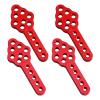 4Pcs Metal CNC RC Car Shock Absorber Mount Adjust Height Angle Stand for Axial SCX10 90046 D90 D110 SCX10III RC Crawler Upgrades (Red) view 1