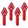 4Pcs Metal CNC RC Car Shock Absorber Mount Adjust Height Angle Stand for Axial SCX10 90046 D90 D110 SCX10III RC Crawler Upgrades (Red) view 2