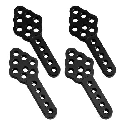 4Pcs Metal CNC RC Car Shock Absorber Mount Adjust Height Angle Stand for Axial SCX10 90046 D90 D110 SCX10III RC Crawler Upgrades (Black)