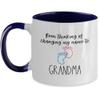 Grandma-to-be Mug, Grandma Two Toned Coffee Cup, Baby Announcement, Pregnancy gifts for new Grandparents, Baby on the Way Present for Grandma view 1