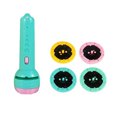 Magik Slide Projector Flashlight Children's Projection Light Toy Holiday Education (Yellow, 2 Pack)