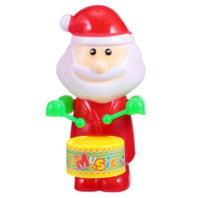 POPETPOP 3pcs Wind Up Toy Santa Plaything Drumming Santa Toys Funny Clockwork Toys Christmas Toy