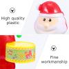POPETPOP 3pcs Wind Up Toy Santa Plaything Drumming Santa Toys Funny Clockwork Toys Christmas Toy view 2