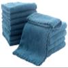 12 Pack Baby Washcloths - Extra Absorbent and Soft Wash Clothes for Newborns, Infants and Toddlers - Suitable for Baby Skin and New Born - Microfiber Coral Fleece 12x12 Inches, Ocean Aquamarine view 1