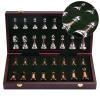 15" Metal Chess Sets for Adults with Zinc Alloy + Acrylic Chess Pieces & Portable Folding Wooden Chess Board Travel Chess Set Board Game Gift  Elegant Metal Chessmen & Storage Box view 3