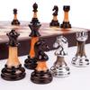 15" Metal Chess Sets for Adults with Zinc Alloy + Acrylic Chess Pieces & Portable Folding Wooden Chess Board Travel Chess Set Board Game Gift  Elegant Metal Chessmen & Storage Box view 4