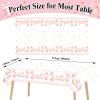 3 Pieces Pink Rose Gold Tablecloth for Rose Gold Birthday Decoration Plastic Disposable Party Table Covers for Rectangle Tables Girl Women Parties Happy Birthday Wedding Party Favors, 54 x 108 Inches view 2