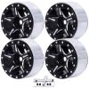 Micro 1.0 Beadlock Wheels w/Locknuts for Axial SCX24 1/24 Crawler Aluminum CNC Machined Upgrades (4-Pack) (Type 2) view 1