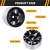 Micro 1.0 Beadlock Wheels w/Locknuts for Axial SCX24 1/24 Crawler Aluminum CNC Machined Upgrades (4-Pack) (Type 2) view 2