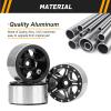 Micro 1.0 Beadlock Wheels w/Locknuts for Axial SCX24 1/24 Crawler Aluminum CNC Machined Upgrades (4-Pack) (Type 2) view 3