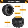 4Pcs 2.8 Preglued Mounted OD 125mm 1/10 RC Truck Tires and Wheels 12mm Hex Hubs for Traxxas Stampede Rustler VXL 4x4 2WD Redcat Volcano EPX Pro Exceed Infinitive view 2