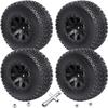 1/10 Short Course Truck Tires and Wheels for Traxxas Slash 4X4 BL-2S HSP Tamiya HPI Kyosho Losi Redcat Racing RC Model Car, Set of 4 (Style B) view 1