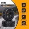 CrazyHobby Pre-Glued RC Buggy Tires & Wheels Rims Set with Foam Inserts for 1/8 Arrma Typhon 6S 3S Blx Losi 8ight Tekno Kyosho Hobao Off-Road Car(4Pcs) view 2