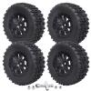 1/10 Short Course Truck Tires and Wheels Tyres for Traxxas HSP Tamiya HPI Kyosho Losi Redcat Racing RC Model Car, Set of 4 (Style A) view 1
