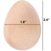 YMrott 20 Pack Unpainted Wooden Eggs Smooth Fake Easter Egg Hunt for Wood Crafts Dcor Gifts, 2-1/2 Inches view 2