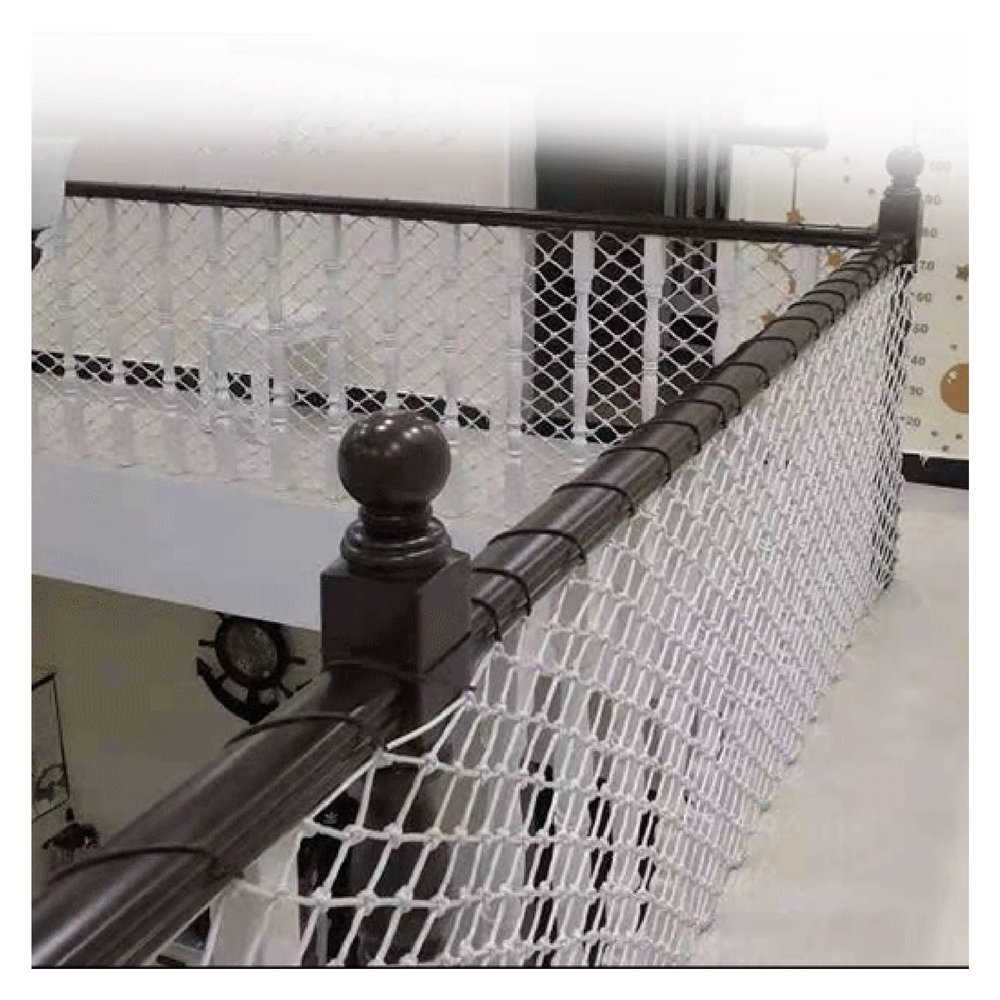 AWSAD Dog Cat Net Stair Fence Anti-Fall Net Child Safety Net for Balcony,Garden,Playground Construction Safe Net Customizable Color : White, Size : 1x5m(3x16ft)