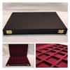 Personalised black leather case for coin medals or other precious items view 1