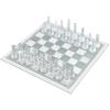 14" Glass Chess Game Set, Solid Glass Chess Pieces and Crystal Mirror Chess Board, 14 x 14 inches Chess Board, Travel Chess Board Game Set for Youth Adults view 1