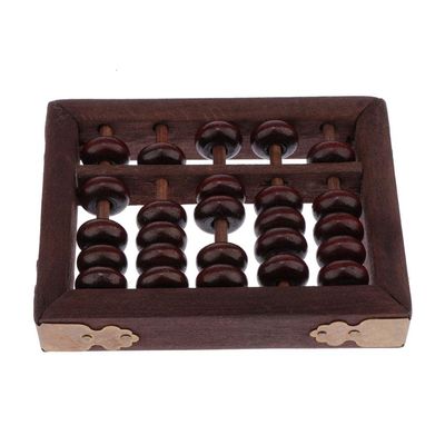 Milageto Vintage Wooden Abacus Calculation Tool with Box