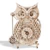 3D Wooden Puzzle Owl Clock Kit Model Kits to Build for Adults Funny Bird Puzzles Animal Shaped Craft Toy view 1