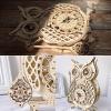 3D Wooden Puzzle Owl Clock Kit Model Kits to Build for Adults Funny Bird Puzzles Animal Shaped Craft Toy view 2