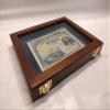 Wooden and glass display case for postcards Banknotes Medals and more view 3