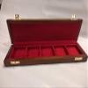 Wooden case box for coins 5 boxes 50x50mm velvet Italian Handmade view 2