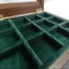 Wooden casket for coins medals showcase Italian velvet customizable handmade by Furio Troiano numismatica monetieri view 3