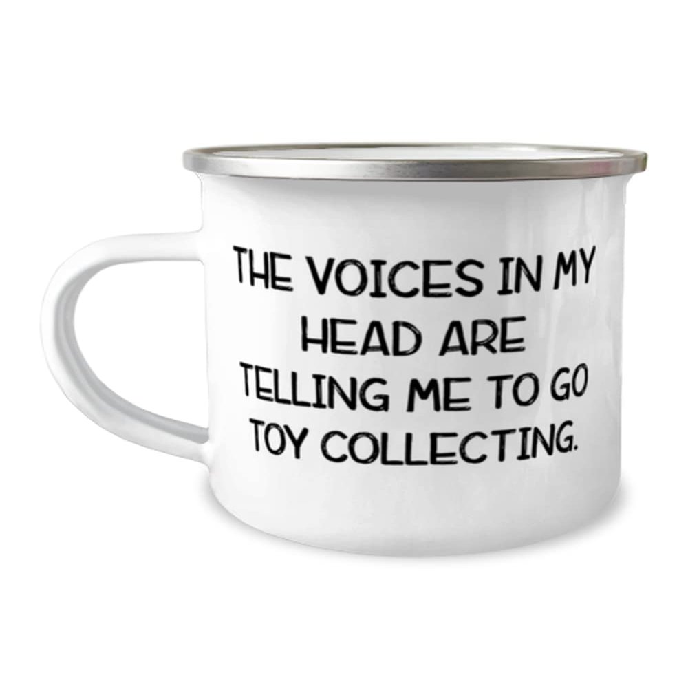 Best Toy Collecting Gifts, The Voices in My Head are Telling Me to Go Toy Collecting., Holiday 12oz Camper Mug For Toy Collecting