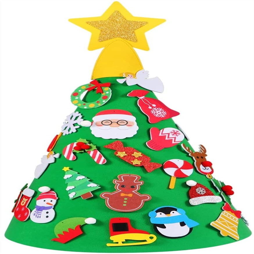 LLSDHA DIY Felt Tree Belt 29 Pieces of Decorative Handmade Toys, Suitable for Family Party Decoration (Size : 1)