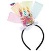 Sprinkles Deluxe Party Headband - 7.7"x10" (Pack of 1) - Vibrant Colorful Fabric & Plastic Hair Accessory - Perfect for Birthdays & Events view 1