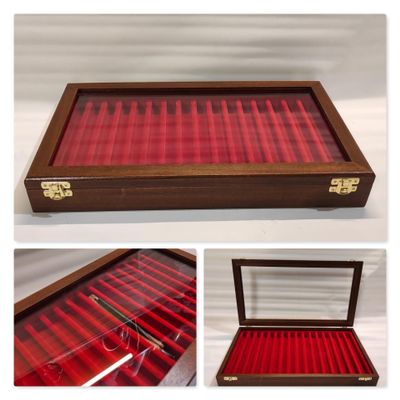 Free Hand Shaver Casket Customizable Wooden and Glass Case