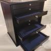 Wooden cabinet 10 drawers for pins, jewelry, military badges and other interior in Italian velvet customizable view 2