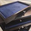 Wooden cabinet 10 drawers for pins, jewelry, military badges and other interior in Italian velvet customizable view 4