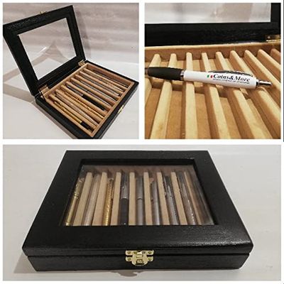 Pen box, Wooden and Velvet Case Custom Fountain Pen Display Stand