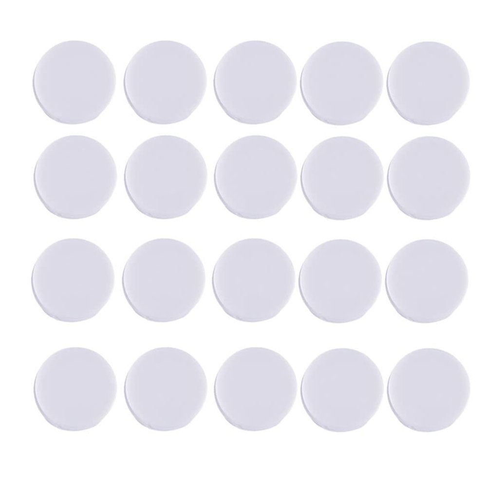 Kisangel 1.37 Inch White Flat Round Rattle Insert Toy Accessories for Baby Rattles and Plush Dolls DIY Projects