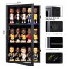 Zmiky Bobblehead Display Case Action Figure Display Case Bobble Head Shadow Box Wall Cabinet for 15 Figurines Display with Lockable Anti Fade Uv Protection for Bobble Heads, Action Toy Figures, Black view 2