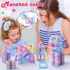 Tolnetr Magnetic Tiles Toys for 3 4 5 6 7 8+ Year Old Boys Girls Upgrade Macaron Castle Blocks Building Set for Toddlers STEM Creativity/Educational Toys for Kids Age 3-6 Christmas Birthday Gifts view 2