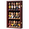 Zmiky Bobblehead Display Case Action Figure Display Case Bobble Head Shadow Box Wall Cabinet for 15 Figurines Display with Lockable Anti Fade Uv Protection for Bobble Head, Action Toy Figures,Mahogany view 1