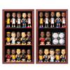 Zmiky Bobblehead Display Case Action Figure Display Case Bobble Head Shadow Box Wall Cabinet for 15 Figurines Display with Lockable Anti Fade Uv Protection for Bobble Head, Action Toy Figures,Mahogany view 3