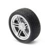 Yinpecly RC Car Wheel 38mm Dia Rubber RC Drift Cars Tires Set for DIY RC Car Truck Boat Helicopter Model Silver and Black 1PCS view 1