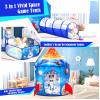 PigPigPen 3pc Kids Play Tent for Boys with Ball Pit, Crawl Tunnel, Rocket Ship Tents for Toddlers, Baby Space World Playhouse Toys, Boys Indoor& Outdoor Play House, Perfect Kids Gifts view 2