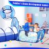 PigPigPen 3pc Kids Play Tent for Boys with Ball Pit, Crawl Tunnel, Rocket Ship Tents for Toddlers, Baby Space World Playhouse Toys, Boys Indoor& Outdoor Play House, Perfect Kids Gifts view 4