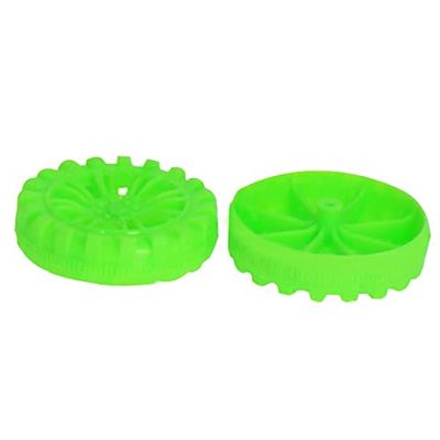 Yinpecly RC Car Wheel 40mm Dia Rubber RC Drift Cars Tires Set for DIY RC Car Truck Boat Helicopter Model Green 4PCS