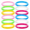 jojofuny Candy Color Plastic Bangle Bracelets Set for Party Favors Birthday Kids Teens Adults Fashion Jewelry Wristbands 48Pcs view 1