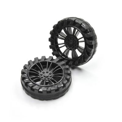 Yinpecly RC Car Wheel 45mm Dia Rubber RC Drift Cars Tires Set for DIY RC Car Truck Boat Helicopter Model Black 2PCS