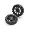 Yinpecly RC Car Wheel 45mm Dia Rubber RC Drift Cars Tires Set for DIY RC Car Truck Boat Helicopter Model Black 2PCS view 1